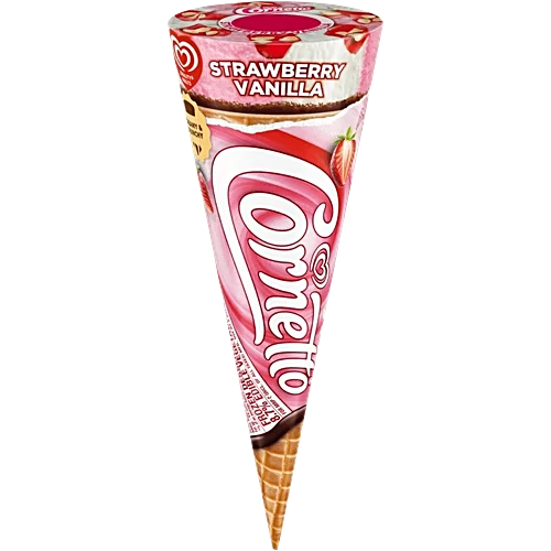 Strawberry Vanilla Cone
