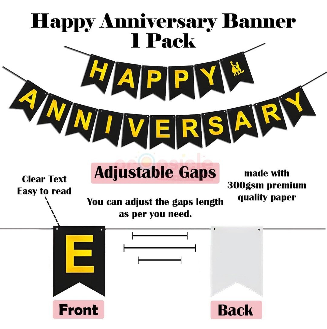HAPPY ANNIVERSARY CARD BANNER