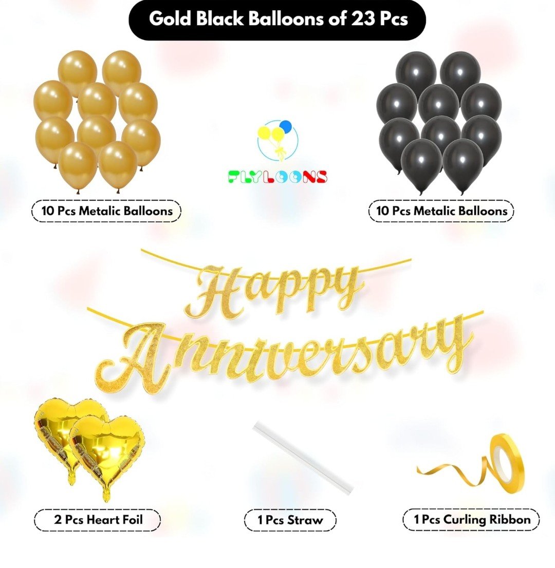 HAPPY ANIIVERSARY FOIL BANNER